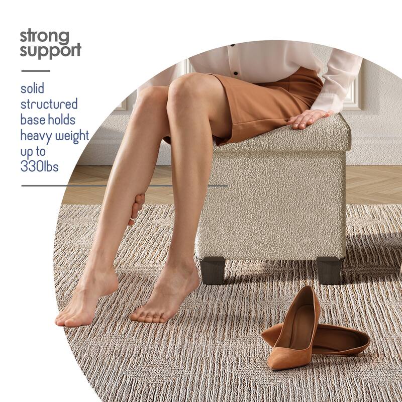 Emperyan Storage Bench for Living Room, Small Ottoman Foot Rest
