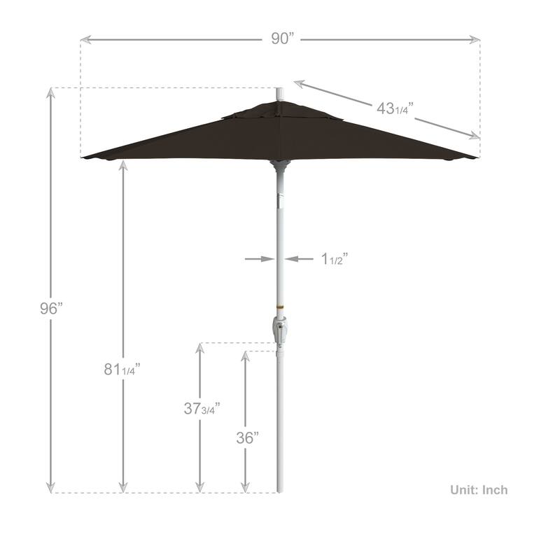 Pompano 7.5-foot Crank Lift Round Patio Umbrella by Havenside Home