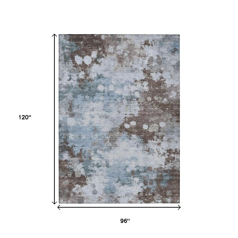 HomeRoots Abstract Transitional Rectangle Outdoor Rug