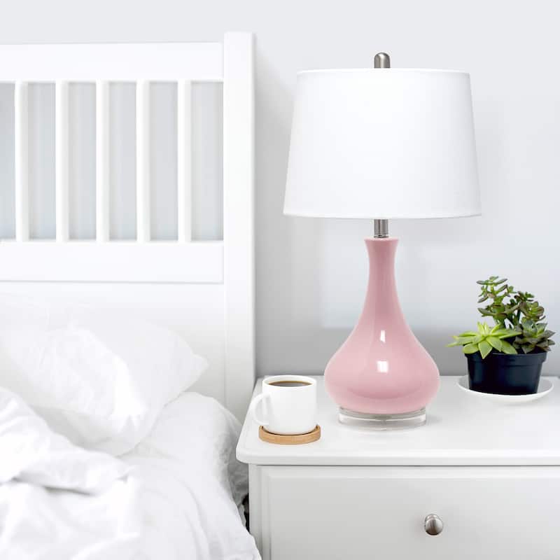 Lalia Home Droplet Table Lamp with Fabric Shade