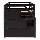 preview thumbnail 39 of 46, Twin Size Loft Bed with Retractable Writing Desk and 3 Drawers, Wooden Loft Bed with Storage Stairs and Shelves