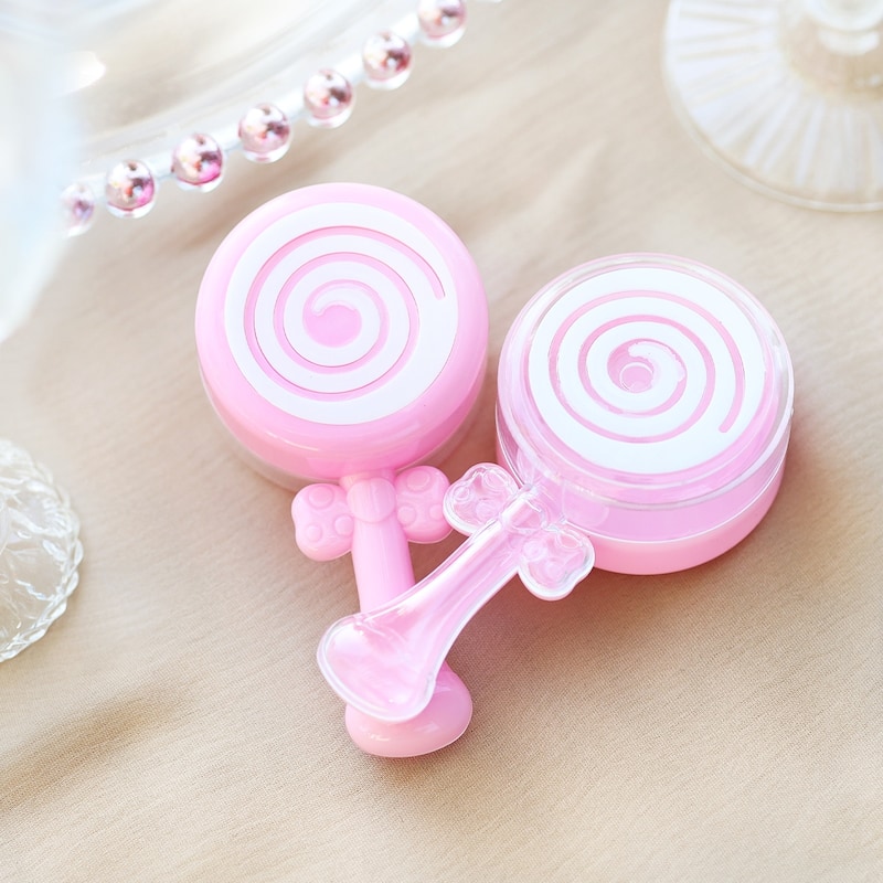 Set of 24 pcs Pink Plastic Baby Rattle Baby Shower Party Favor Candy Holder Gift Box 3.75in - 3.75" H x 2" W x 1" DP