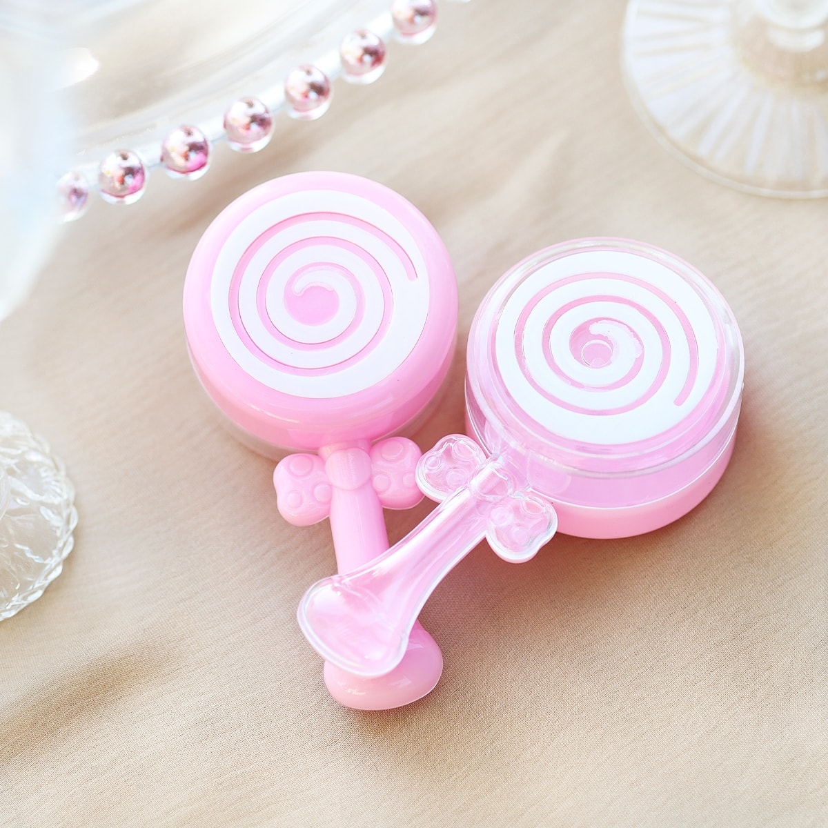 Set of 24 pcs Pink Plastic Baby Rattle Baby Shower Party Favor Candy