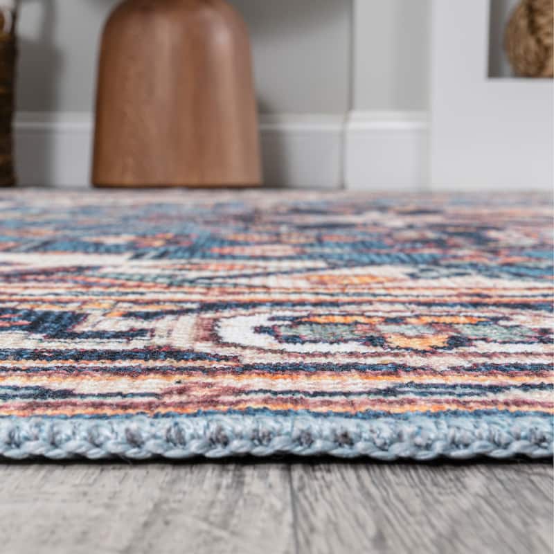 JONATHAN Y Cirali Ornate Large Medallion Machine Washable Area Rug
