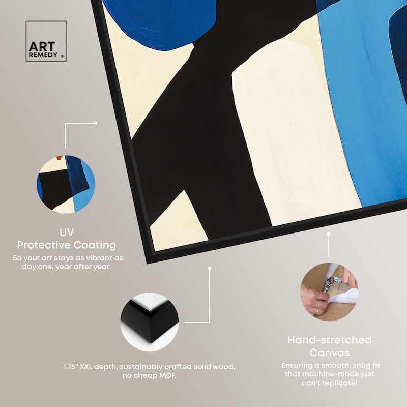 Cobalt Collision Canvas by Art Remedy
