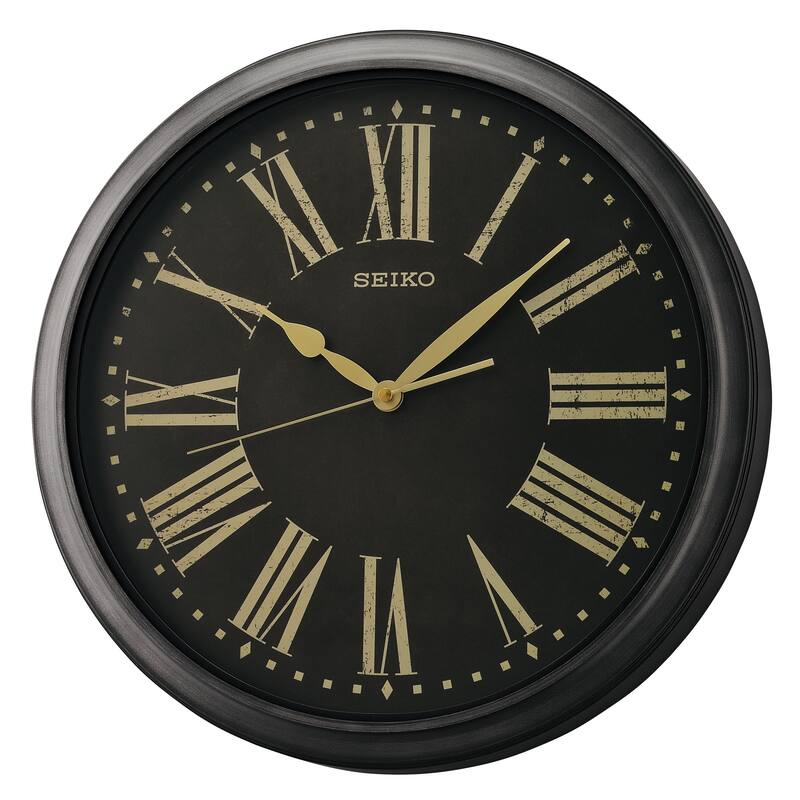 Splash Resist Indoor/Outdoor Wall Clock, Black - N/A - Black