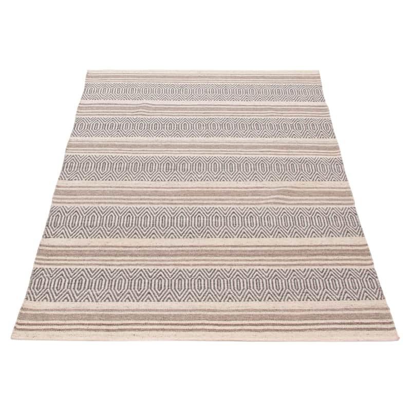 Nevada Grey Kilim 5'1" x 7'4" - 5'1 x 7'4