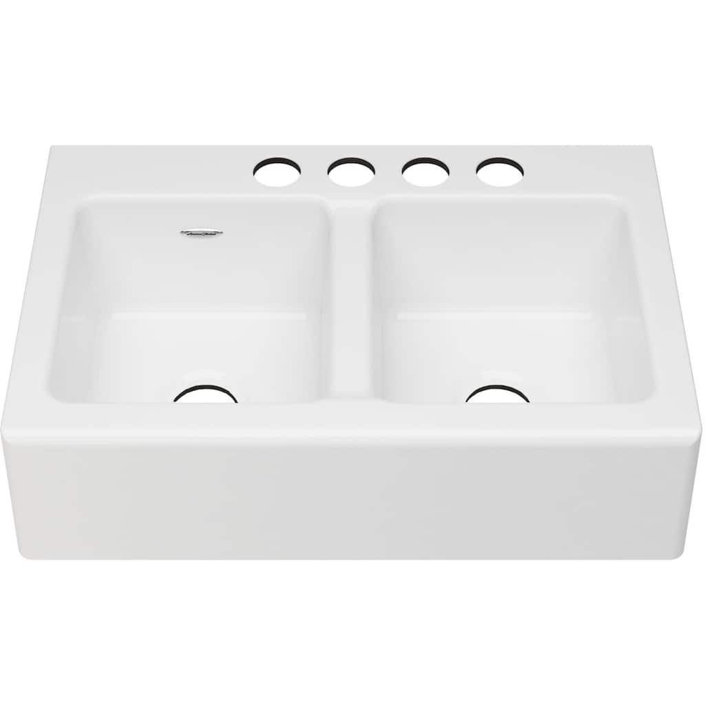 American Standard Delancey 33-1/16" Farmhouse Double Basin Cast Iron