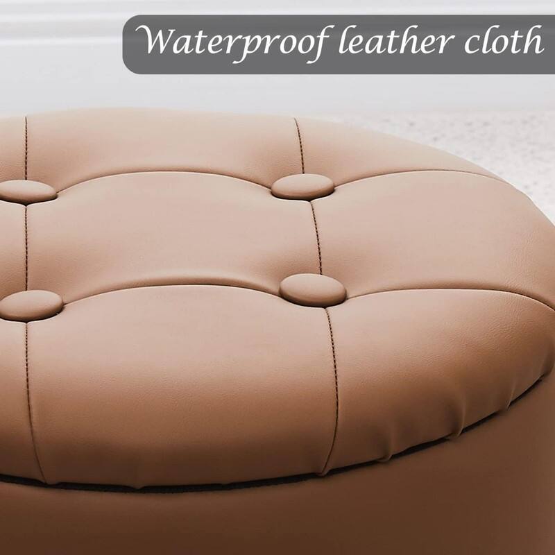 Storage Round Ottoman Multifunctional