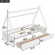 preview thumbnail 16 of 22, Twin House Platform Bed with Drawers, Pink, Modern Design