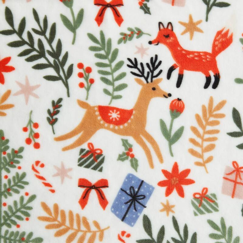 Martha Stewart Printed Ultra Soft Plush Throw Blanket