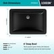preview thumbnail 3 of 4, Lexicon Platinum V214 Quartz Composite Rectangle Vanity Sink - Galaxy Black
