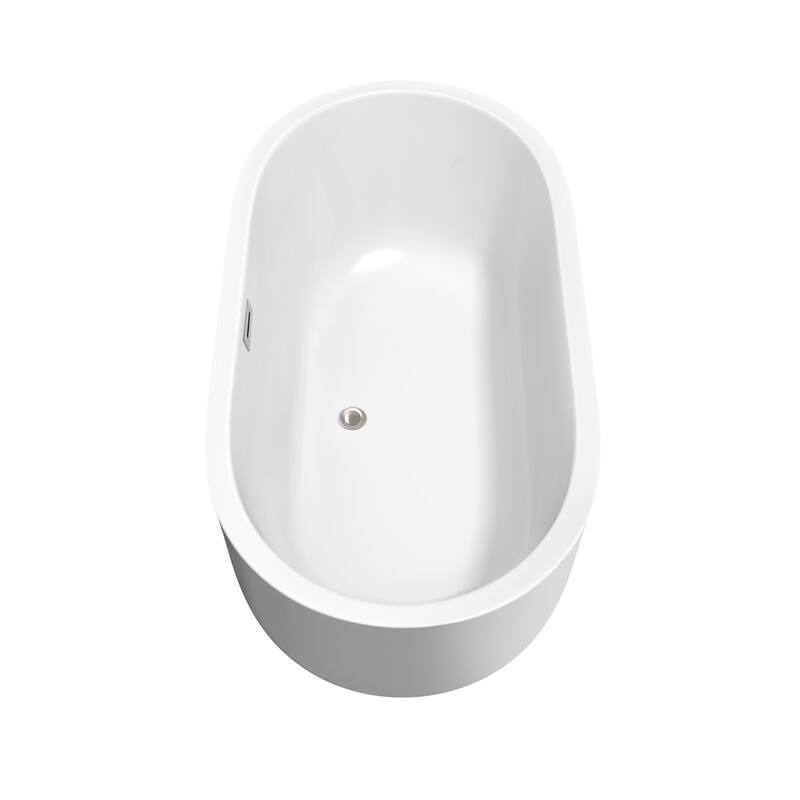 Wyndham Collection Juliette 60" Free Standing Acrylic Soaking Tub with