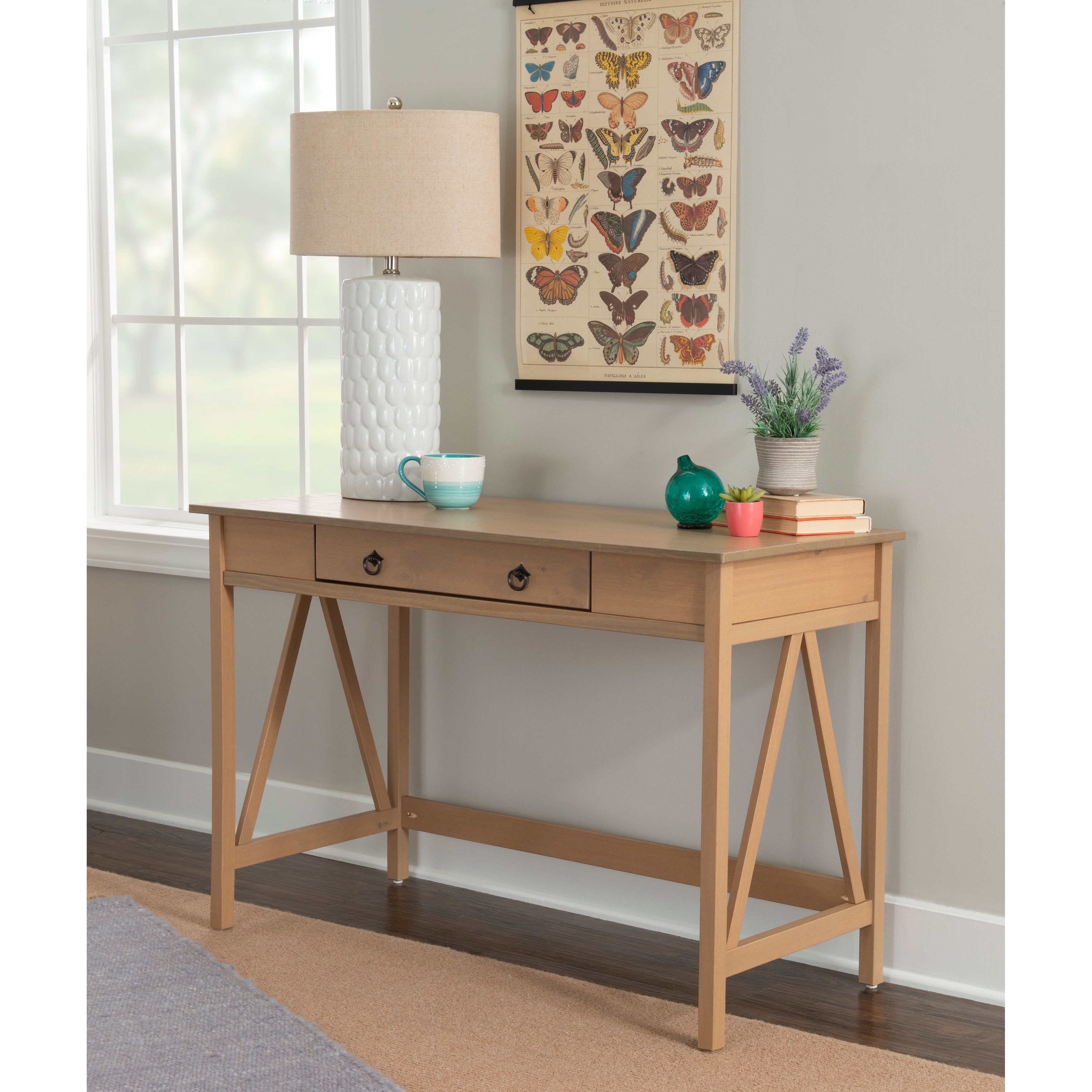 Linon Elaine Driftwood Writing Desk