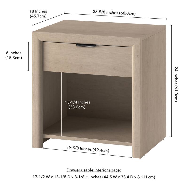 Clara 24" Rectangular Nightstand