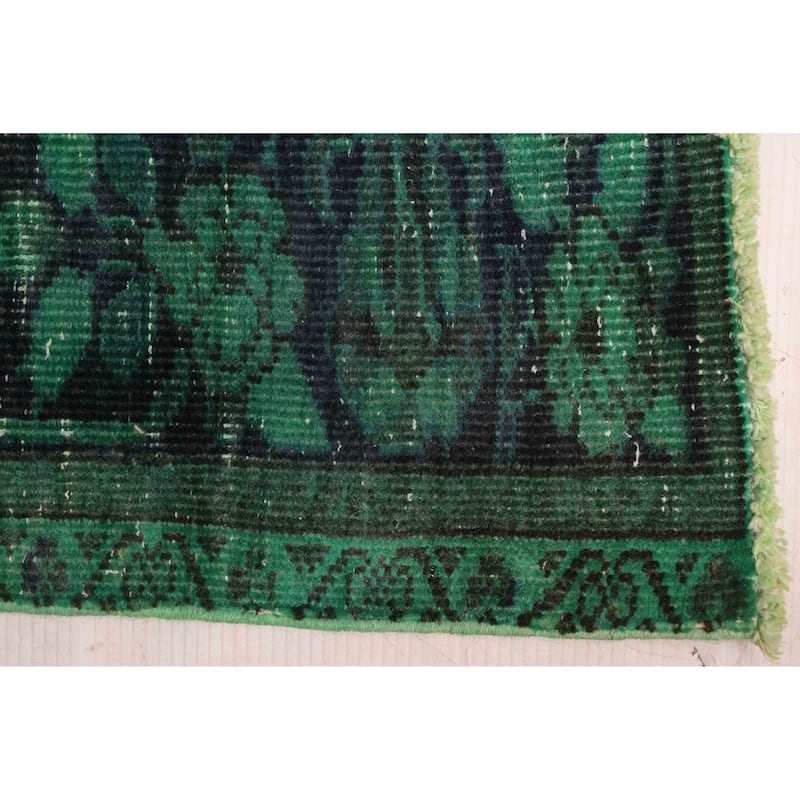 ECARPETGALLERY Hand-knotted Color Transition Green Wool Rug - 6'5 x 9'9