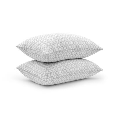 Kotter Home Beautyrest Charcoal Memory Foam Cluster Pillows Set of 2 - White