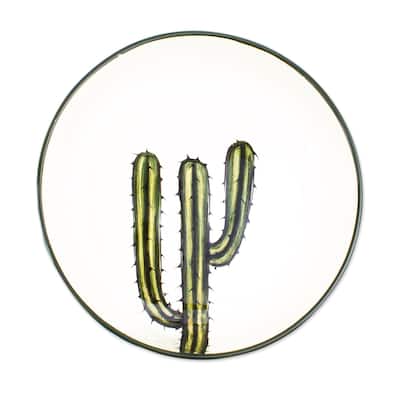 Novica Handmade Saguaro Ceramic Serving Bowl