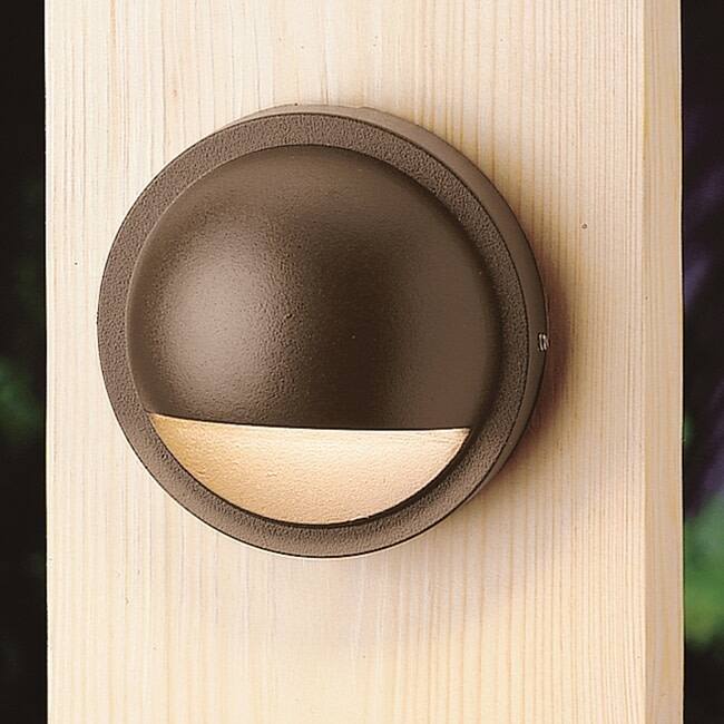 Kichler Half Moon 4" LED Deck and Step Light - 3000K - Textured Architectural Bronze