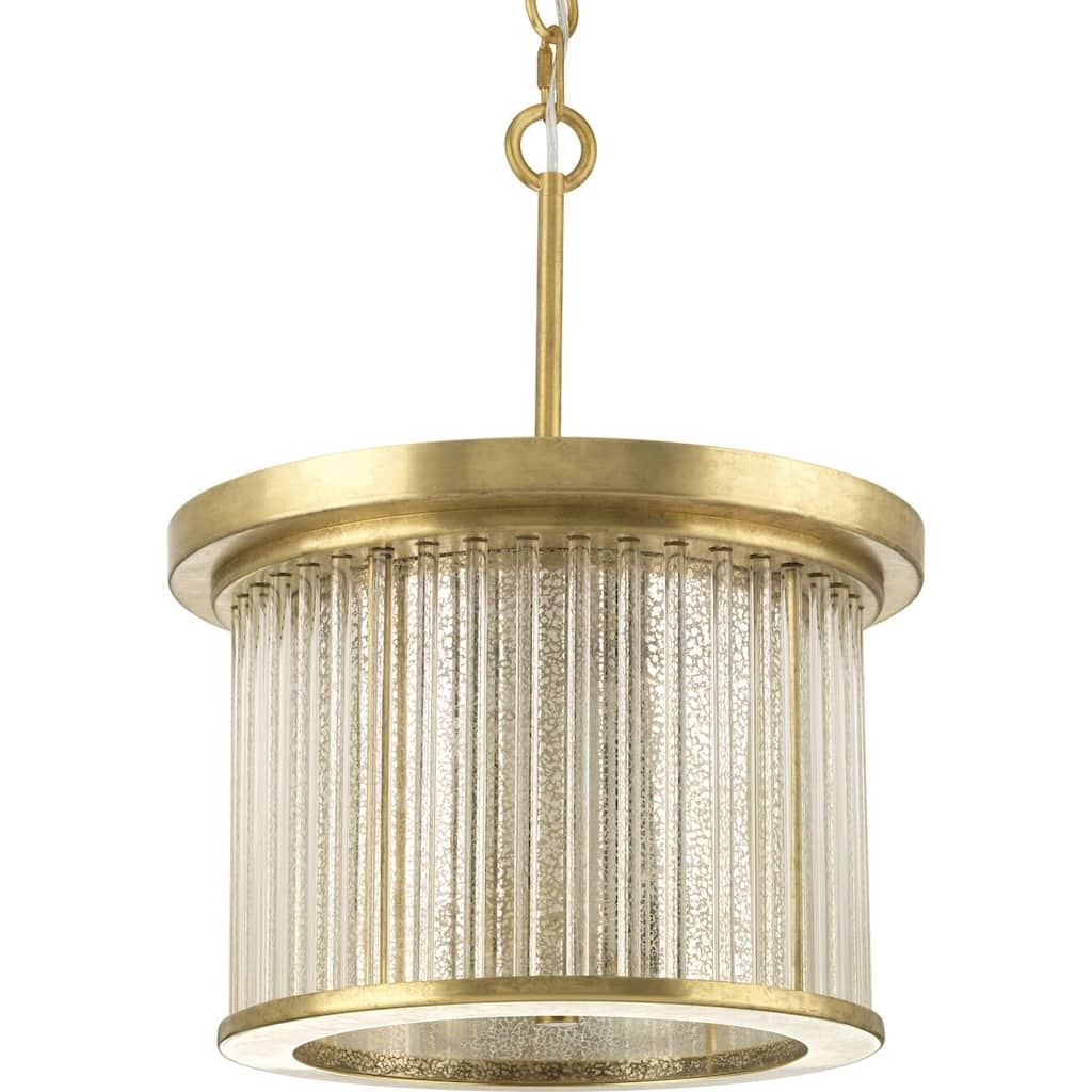 POINT DUME® Sequit Point Collection Brushed Brass Semi-Flush Convertible - 14.25 in x 14.25 in x 14.375 in