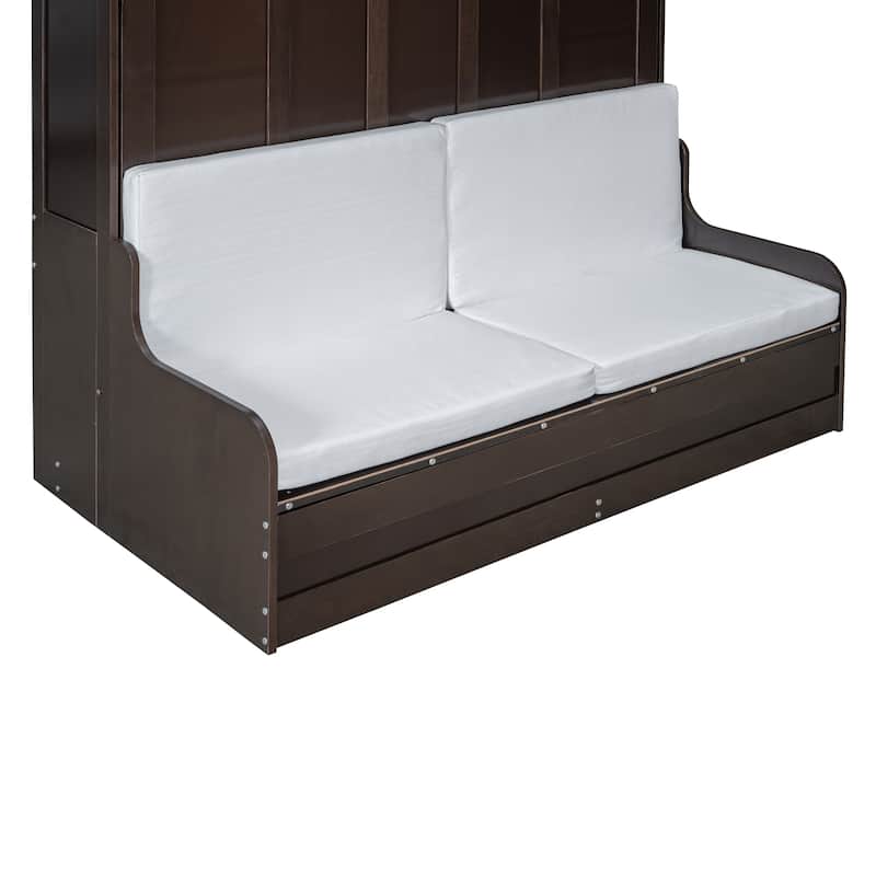 Modern Style Queen Size Multi-function Murphy Bed with Cushion for Bedroom