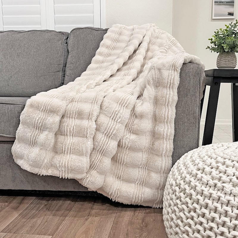 The Mood Ridged FauxFur Throw