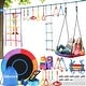 preview thumbnail 1 of 6, 50 FT Ninja Warrior Obstacle Course for Kids with Swing Outdoor Playset Backyard