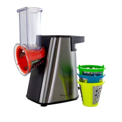 MegaChef 4 in 1 Electric Salad Maker with Assorted Grating Attachments