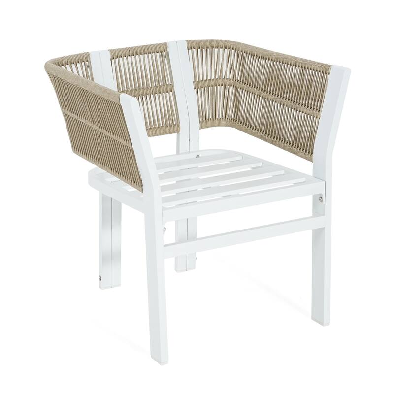 Christopher Knight Home - Outdoor Aluminum Dining Chair Set with Weather-Resistant Cushions