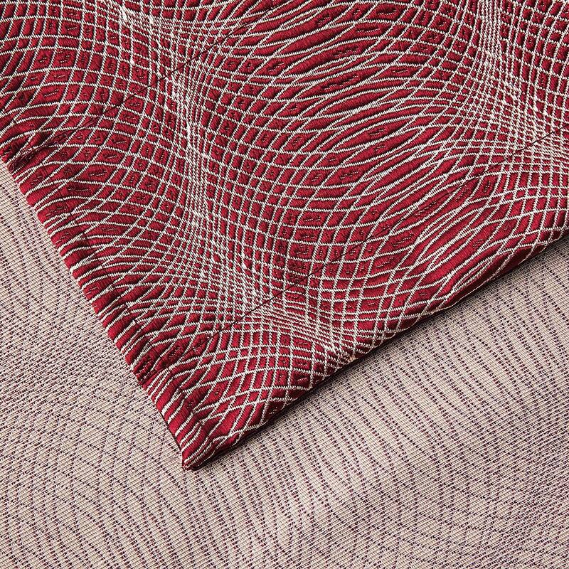 Violet Linen Circular Full Concentric Rings Spiral, 60" x 15", Straight, Rod Pocket Curtain Valance