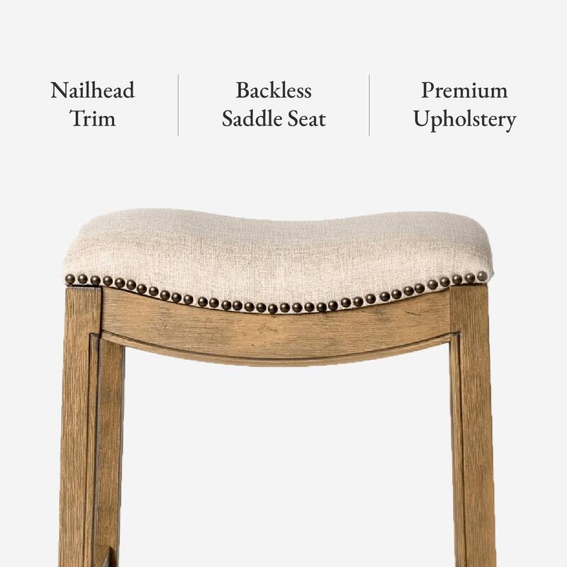 Maven Lane 26" Adrien Saddle Kitchen Counter Height Stool