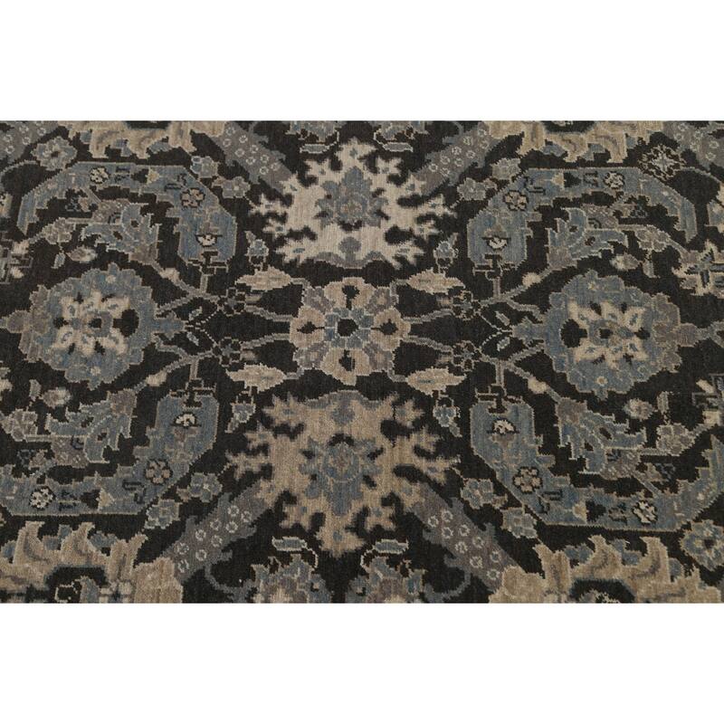 Silver Washed Turkish Ziegler Wool Area Rug Living Room Carpet - 6'7" x 9'10"