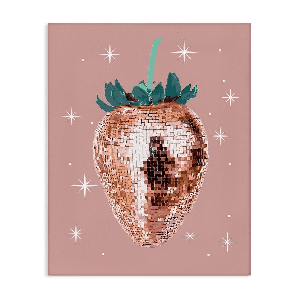 Stupell Luminous Glam Strawberry Canvas Wall Art Design By Lil' Rue