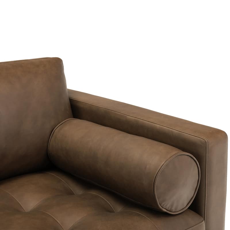 Poly & Bark Napa 72" Apartment Sofa - Full Grain Genuine Italian Leather