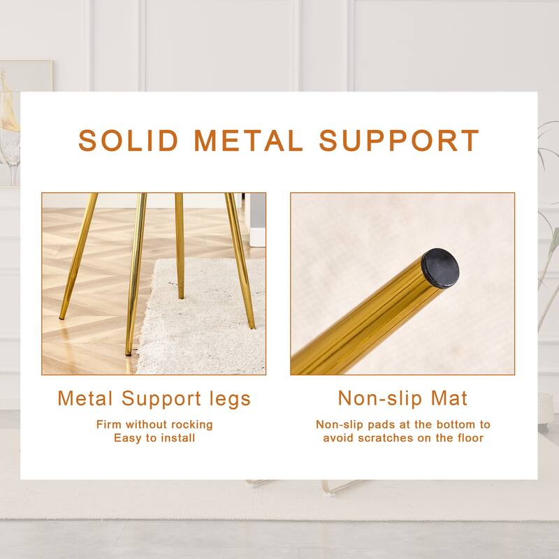 Modern Dining Set with Round Glass Table & Transparent Chairs