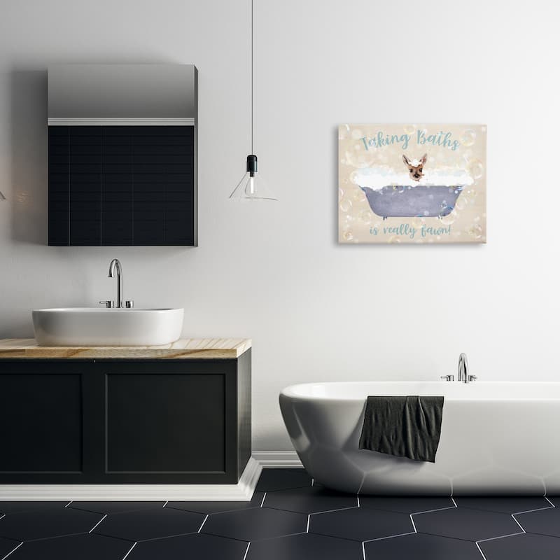 Stupell Taking Baths Is Fawn Canvas Wall Art Design By Susan Arnot