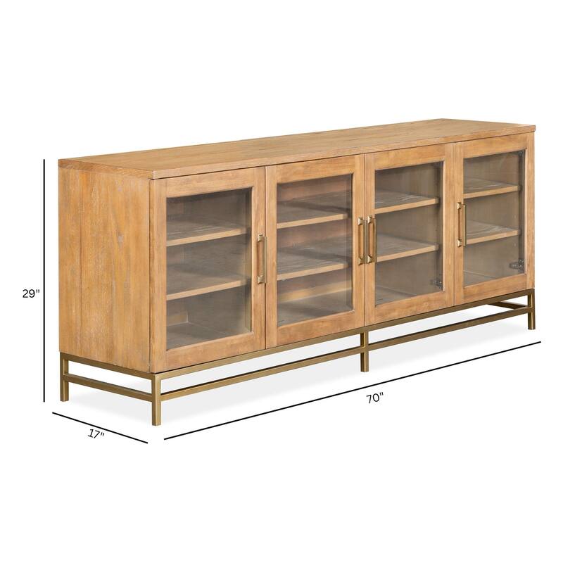 Magnussen Home Lindon Belgian Wheat Small Console - 70"W x 17"D x 29"H