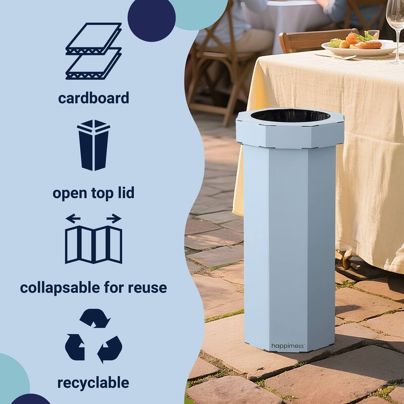 25-Gallon Disposable Cardboard Event Trash Can and Recycling Bin (Set of 2)