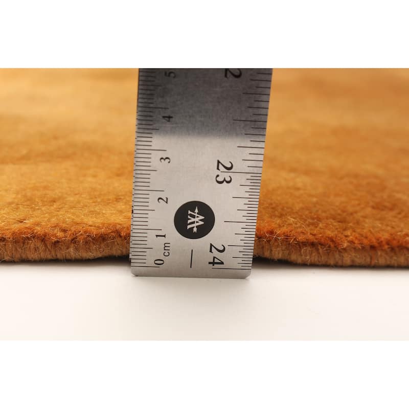 ECARPETGALLERY Hand-knotted Color Transition Gold Wool Rug - 2'8 x 6'0