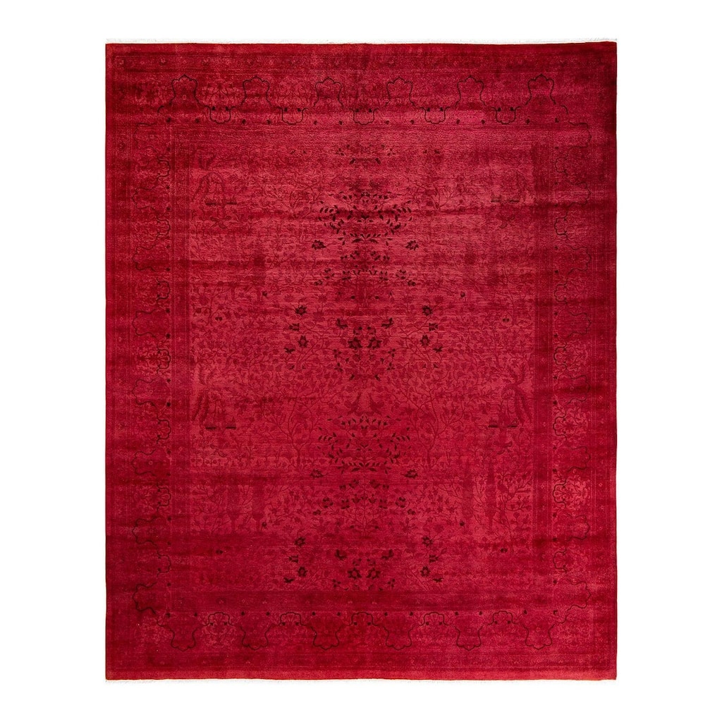 Fine Vibrance, One-of-a-Kind Hand-Knotted Area Rug - Pink, 8' 3" x 10' 3" - 8' 3" x 10' 3"