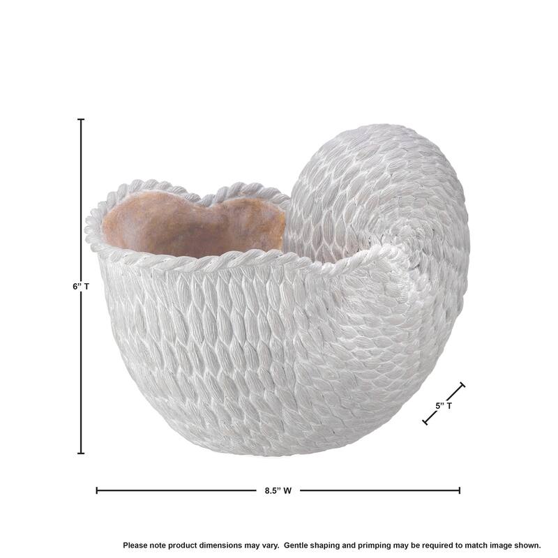 Resin 'Fabric Weave' Nautilus Shell 8.5" - 8.39