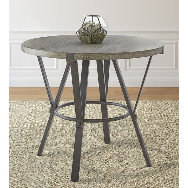 slide 1 of 4, Perry Grey Round 42-inch Counter Dining Table by Greyson Living - Grey Brown