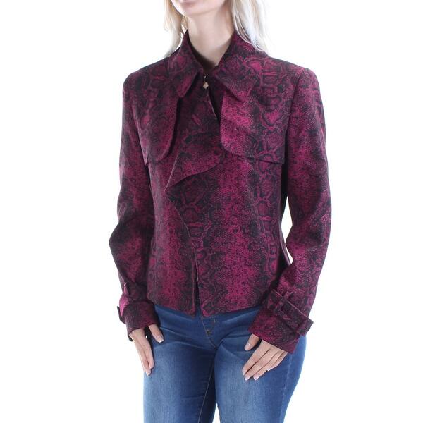 Shop Anne Klein Womens Purple Animal Print Suit Jacket Size 6