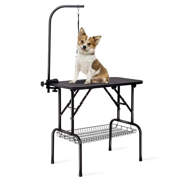 Shop Gymax 32'' Foldable Pet Dog Cat Grooming Table Dog ...