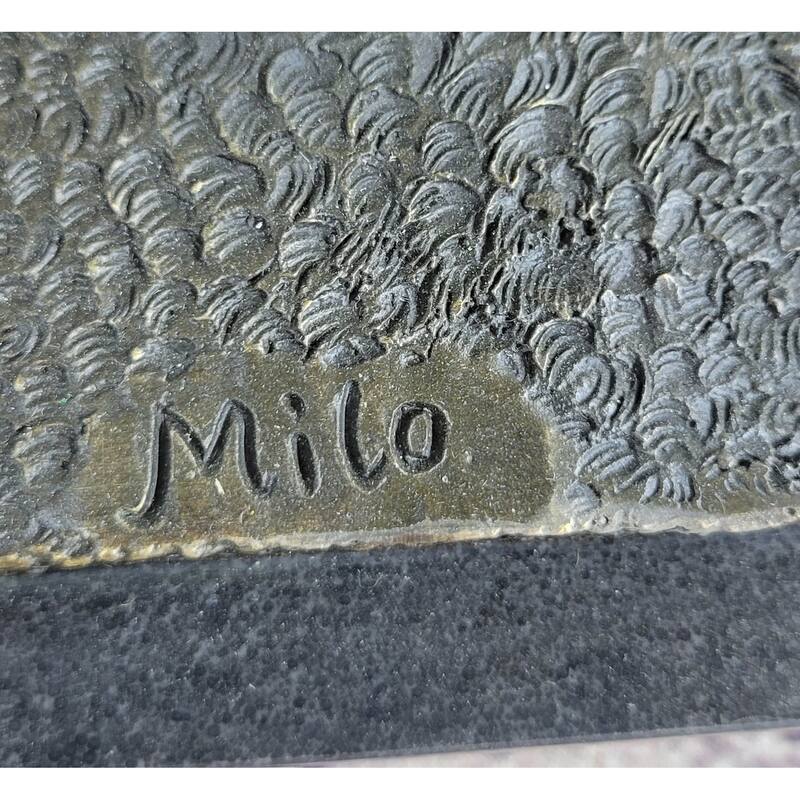 Rugby Football Player Athlete Bronze Statue Sculpture Trophy 15 Inches X 8 Inches