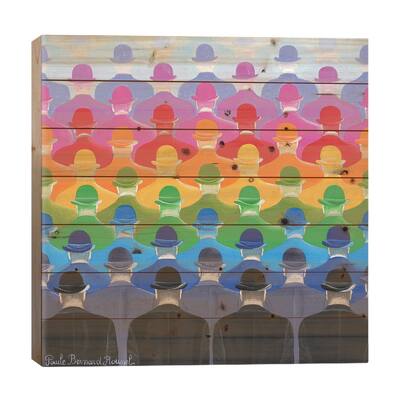 Chromosapiens Print On Wood by Paule Bernard Roussel - Multi-Color