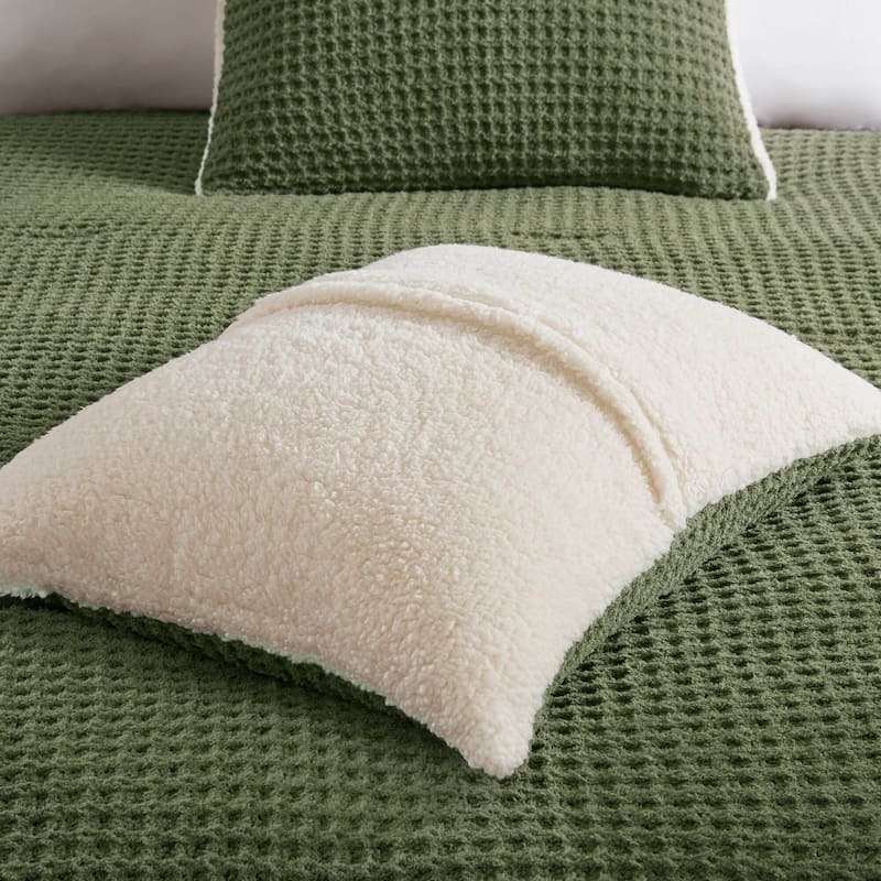 Madison Park Riordan Waffle Knit Chenille Comforter Set