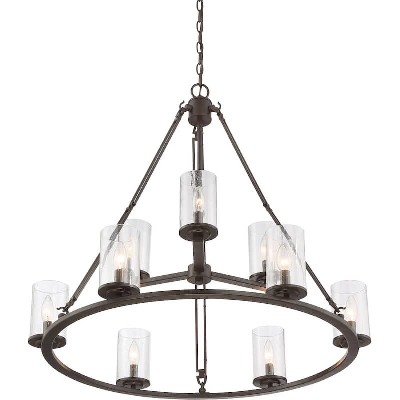 Buchanan 9-Light 30" Transitional Chandelier in Western Bronze