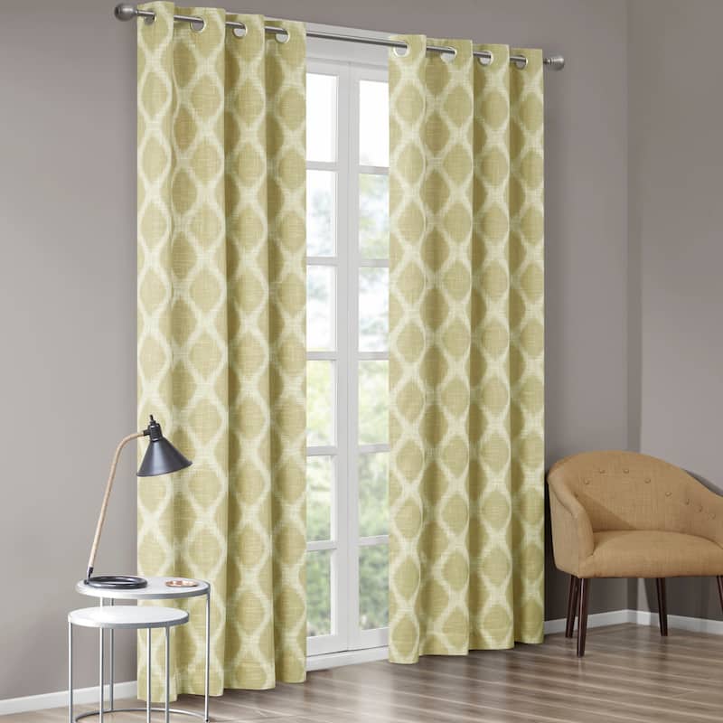 SunSmart Kagen Printed Ikat Blackout Curtain Panel