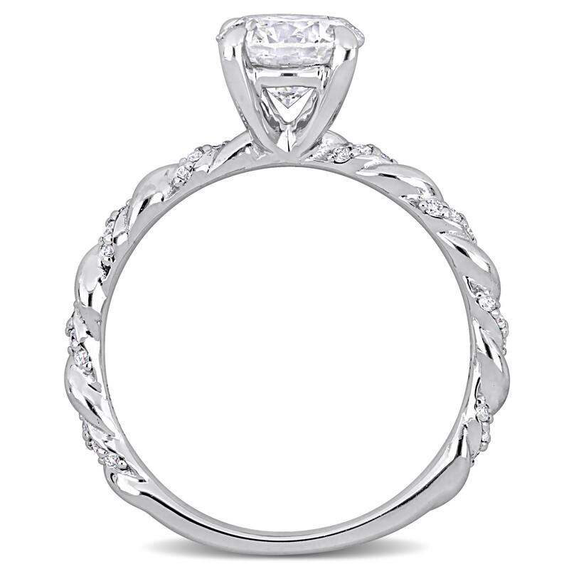 Miadora 1-1/3ct TDW Diamond Engagement Ring in 14k White Gold